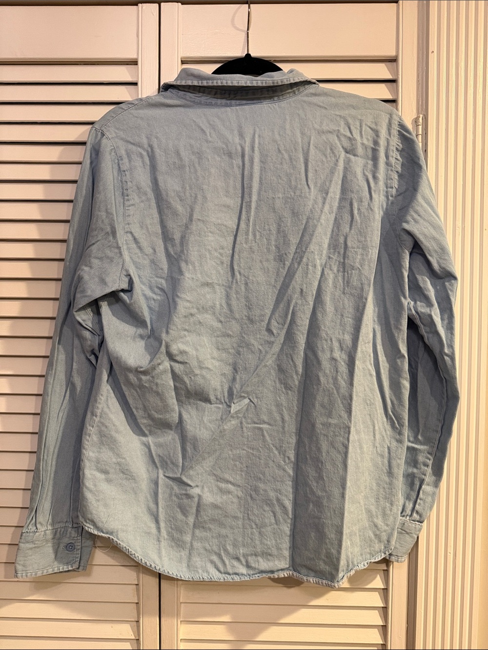 Light Blue Star Wars Embroidered Denim-Style Button-Up Shirt - Picture 3 of 4